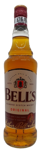 BELLS WHISKY 70CL  PRICE MARKED £16.49 40% 70CL